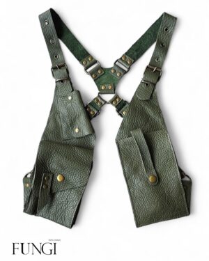 fungi holster hakiki deri vucut cantasi yesil 01