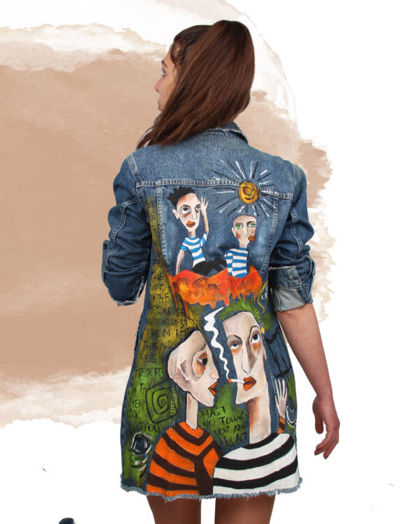 fungi el Çizimi denim ceket – leartes (2)