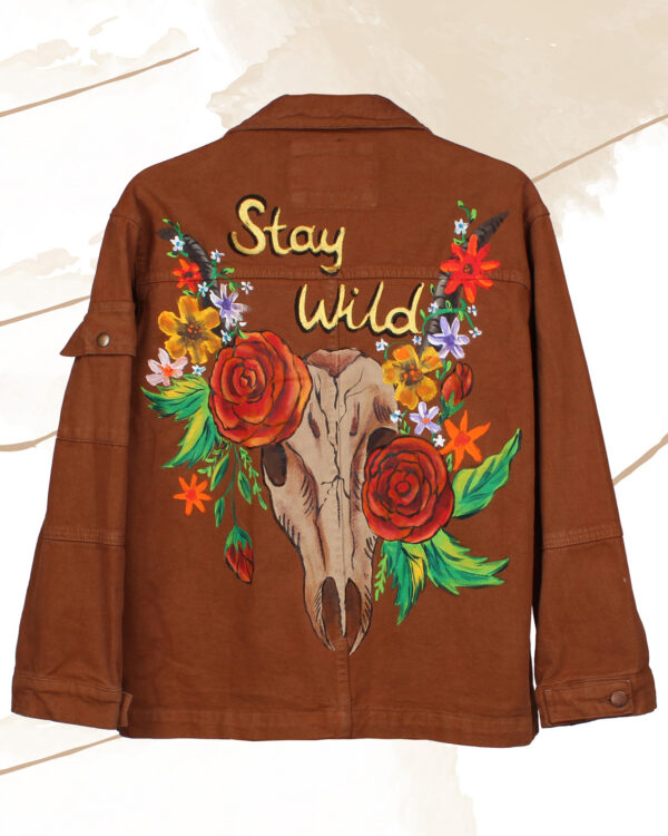 fungi el cizimi denim ceket stay wild (3)